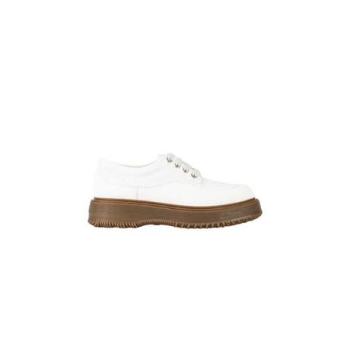 Klassieke leren loafers met gesp Hogan , White , Dames