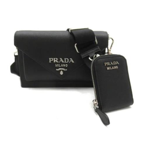 Pre-owned Leather prada-bags Prada Vintage , Black , Dames