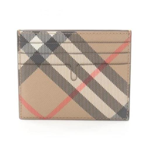 Pre-owned Canvas wallets Burberry Vintage , Beige , Dames