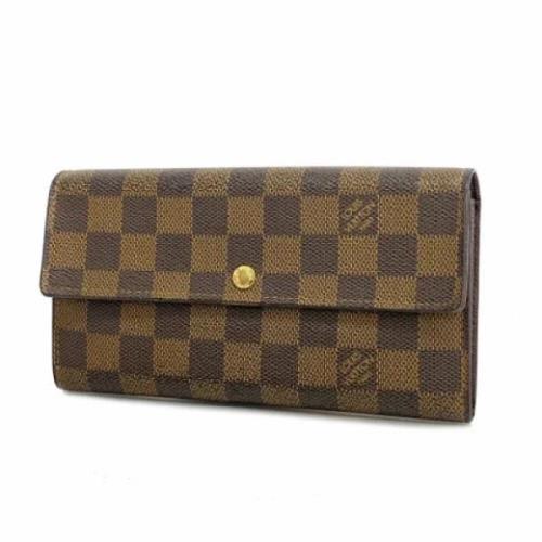 Pre-owned Canvas wallets Louis Vuitton Vintage , Brown , Dames