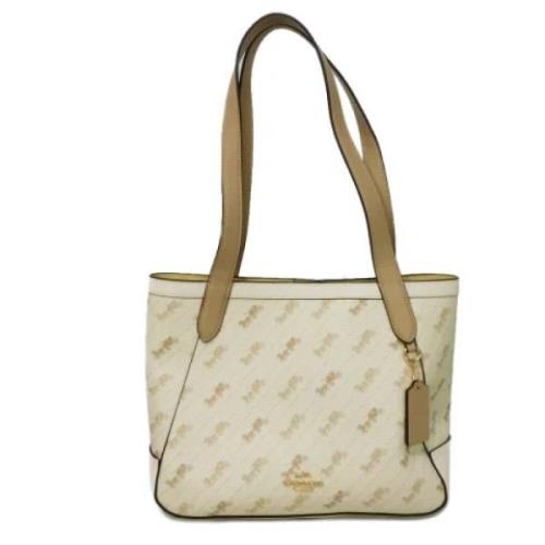 Pre-owned Leather shoulder-bags Coach Pre-owned , White , Dames