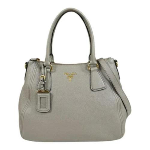 Pre-owned Leather prada-bags Prada Vintage , Gray , Dames