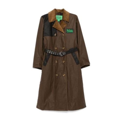 Bruine Gewaxte Dubbel-Borst Jas Barbour , Brown , Dames