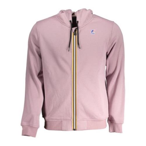 Paarse Hoodie met rits K-Way , Purple , Heren