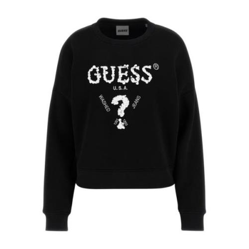 Dames Logo Sweater Guess , Black , Dames