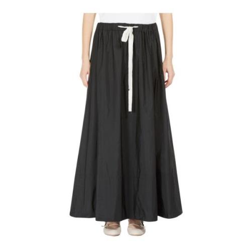 Wijd uitlopende taffeta rok met trekkoord taille Max Mara , Black , Da...