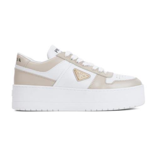 Witte Veterschoenen voor Vrouwen Prada , White , Dames