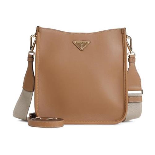 Bruine Schoudertas Chic en Functioneel Prada , Brown , Dames