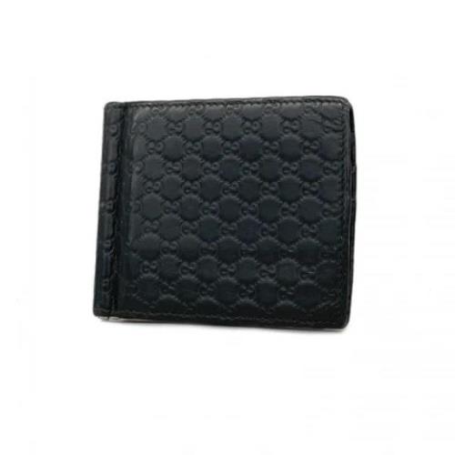 Pre-owned Leather wallets Gucci Vintage , Black , Dames