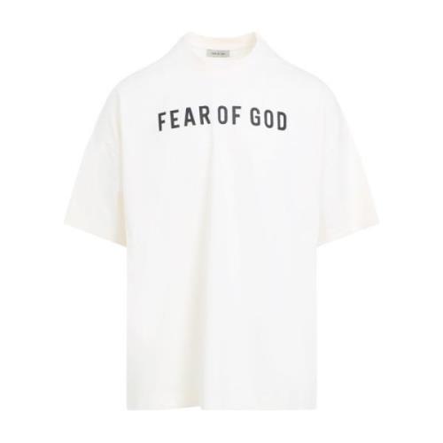 Wit Katoenen T-Shirt Moderne Pasvorm Fear Of God , White , Heren