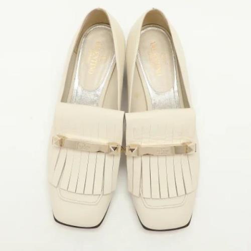 Pre-owned Leather heels Valentino Vintage , White , Dames