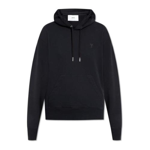 Hoodie met logo Ami Paris , Black , Dames