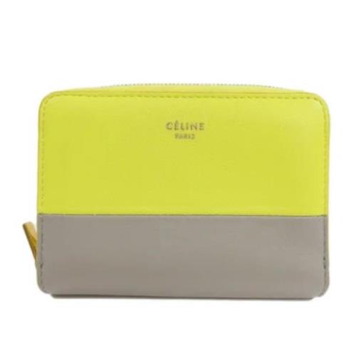 Pre-owned Leather wallets Celine Vintage , Yellow , Dames