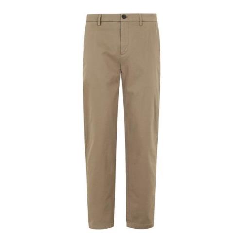 Slimme Crop Chino Broek Department Five , Beige , Heren