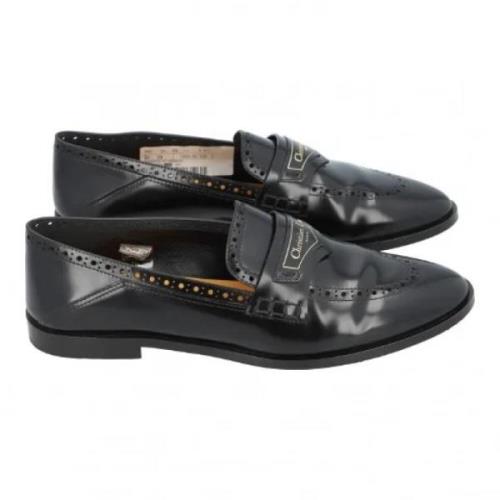 Pre-owned Leather flats Dior Vintage , Black , Dames