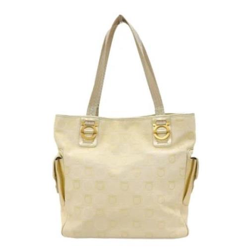 Pre-owned Canvas totes Salvatore Ferragamo Pre-owned , Beige , Dames