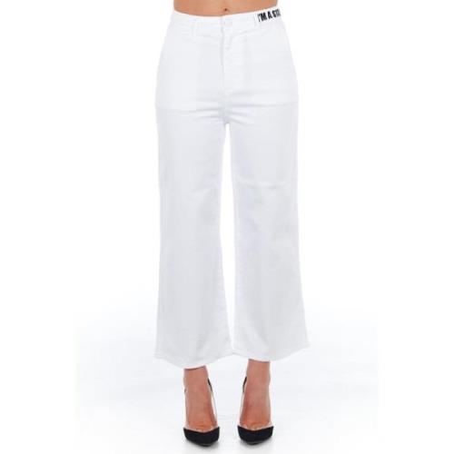 Hoge Taille Cropped Broek met Meerdere Zakken Frankie Morello , White ...