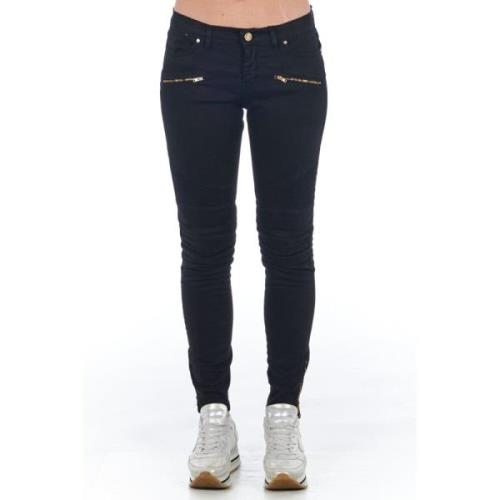 Bikerstijl Lage Taille Multi-pocket Broek Frankie Morello , Black , Da...