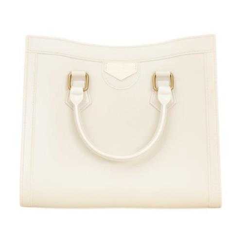 Witte Handtas Flat Wood Stijl Marc Ellis , White , Dames