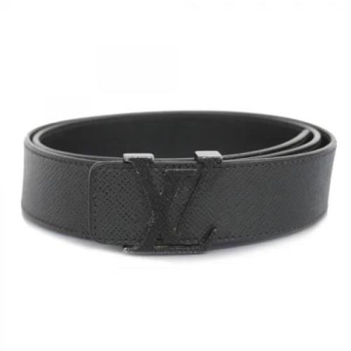 Pre-owned Leather belts Louis Vuitton Vintage , Black , Heren