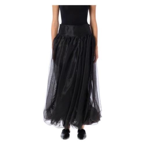 Zwarte Lange Rok Beatrice Elegante Stijl The Garment , Black , Dames