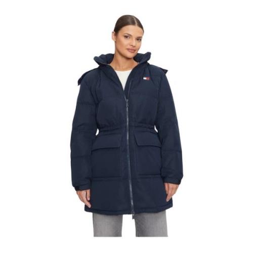 Hooded faux fur jacket - Tommy Jeans Tommy Jeans , Blue , Dames