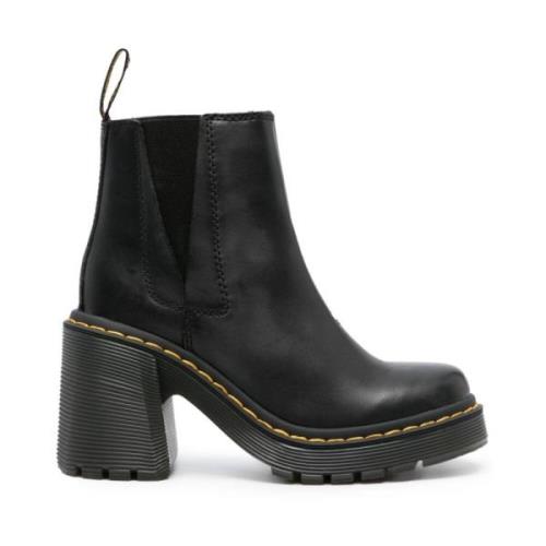 Klassieke Leren Laarzen Dr. Martens , Black , Dames