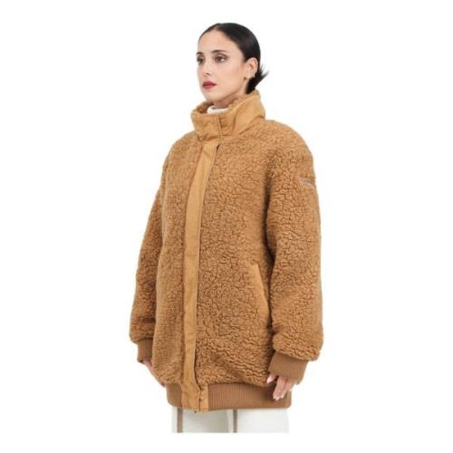 Beige Piumino Bleone Damesjas Napapijri , Brown , Dames