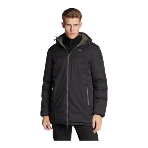 Omkeerbare parka Aeronautica Militare , Black , Heren