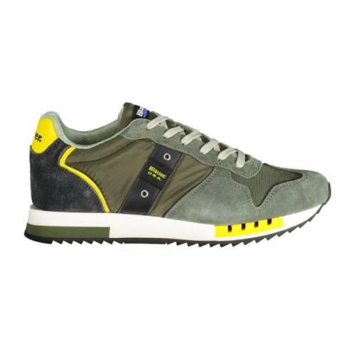 Groene Herensportschoenen met Veters Blauer , Green , Heren