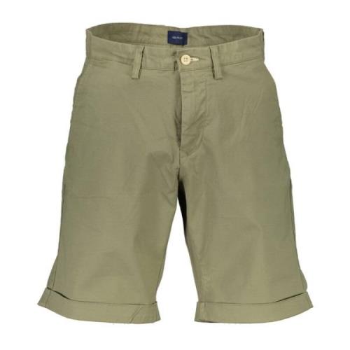 Groene Bermuda Shorts voor Heren met Koord Gant , Green , Heren