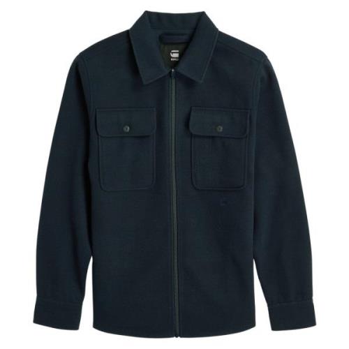 Ritssluiting Overshirt Straight Fit G-star , Blue , Heren