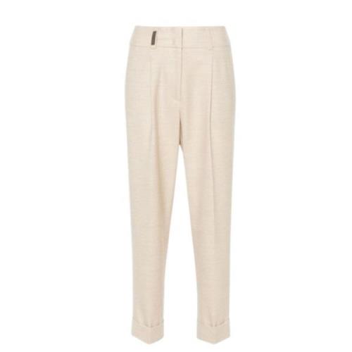 Kraalversierde Interlock-broek met elastische tailleband Peserico , Be...