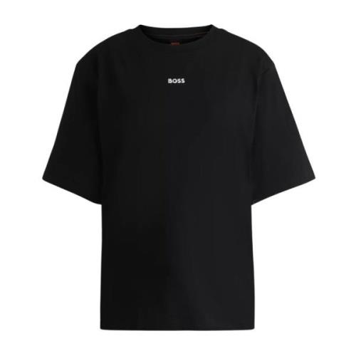 Dames Logo T-Shirt Hugo Boss , Black , Dames