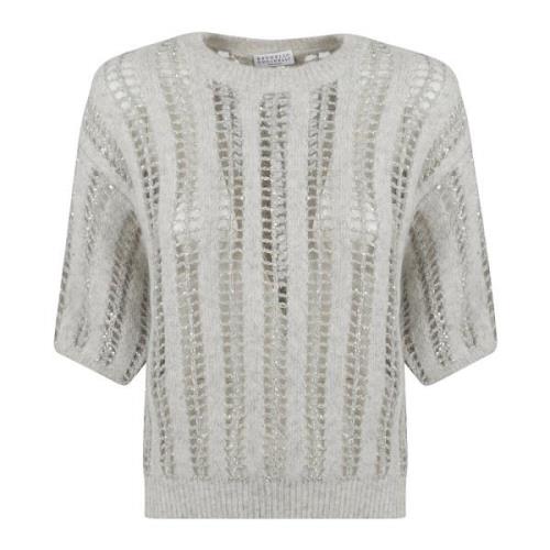 Luxe Sweaters voor Mannen en Vrouwen Brunello Cucinelli , Gray , Dames