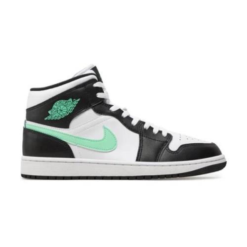 Zwarte leren sneakers - Air Jordan 1 Mid Nike , Multicolor , Heren