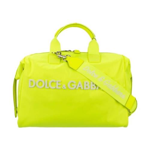 Fluorescerende gele reistas Dolce & Gabbana , Yellow , Unisex