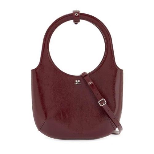 Naplack Handtas met Microgesp Courrèges , Red , Dames