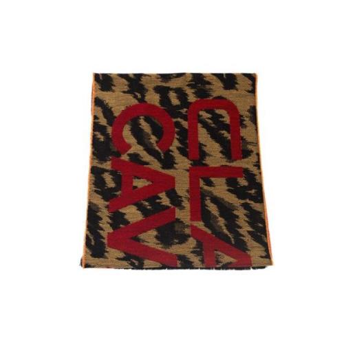 Animalier Patroon Sjaal Accessoires Cavalli Class , Brown , Heren