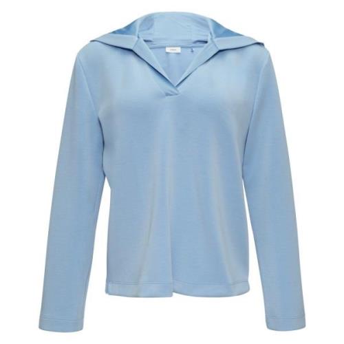 Hoodie met satijndetails s.Oliver , Blue , Dames