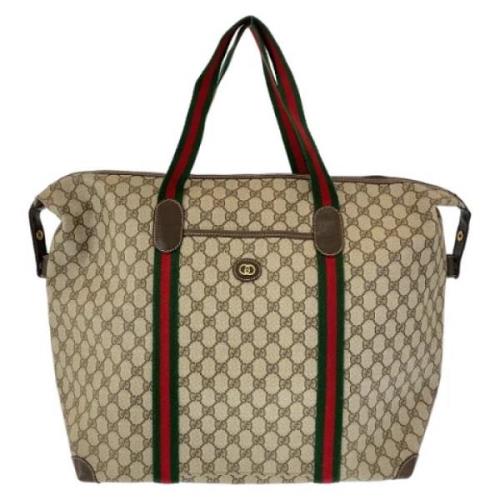 Pre-owned Canvas travel-bags Gucci Vintage , Brown , Dames