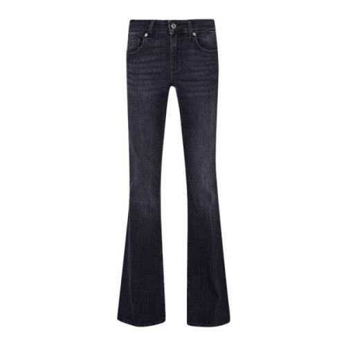 Flare stretch denim jeans met used wassing Liu Jo , Blue , Dames