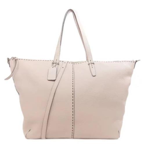 Pre-owned Leather totes Coach Pre-owned , White , Dames