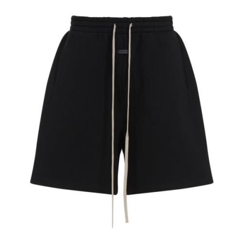 Zwarte Katoenen Shorts Moderne Stijl Fear Of God , Black , Heren