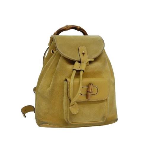 Pre-owned Suede gucci-bags Gucci Vintage , Yellow , Dames