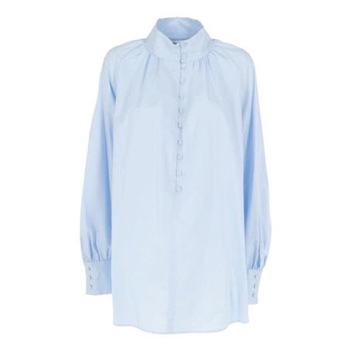 Stijlvolle Blouse voor Vrouwen Caliban , Blue , Dames