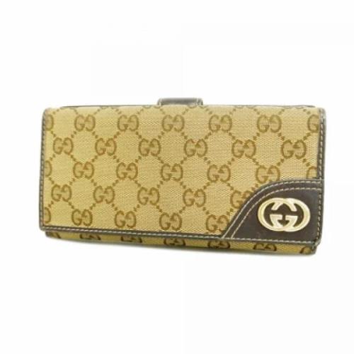 Pre-owned Canvas wallets Gucci Vintage , Brown , Dames