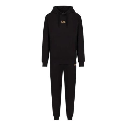 Comfortabele Hoodie Trainingspak Set Emporio Armani EA7 , Black , Here...