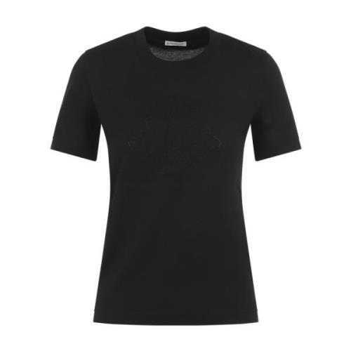 Zwarte T-shirt voor vrouwen Moncler , Black , Dames