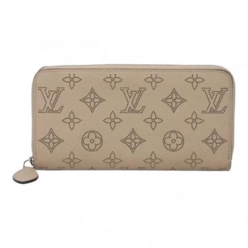 Pre-owned Leather wallets Louis Vuitton Vintage , Beige , Dames